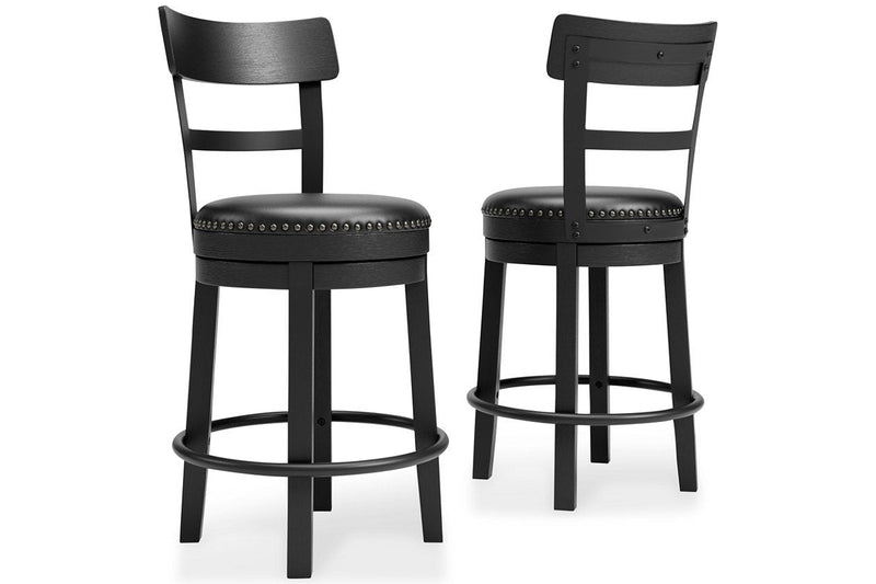 Valebeck Black Counter Height Bar Stool - Lara FurnitureBarstool