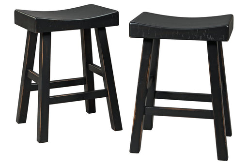 Glosco Black Counter Height Bar Stool (Set of 2) - Lara Furniture
