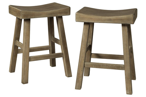 Glosco Natural Counter Height Bar Stool (Set of 2) - Lara Furniture