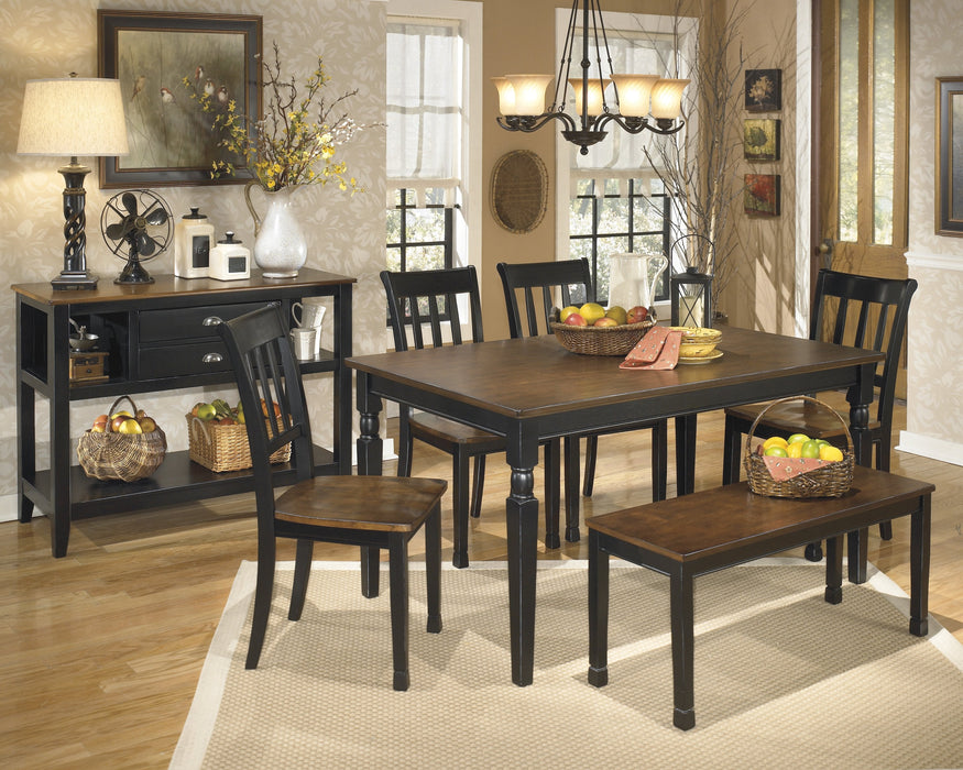 Owingsville Black-Brown Dining Room Set - Lara Furniture