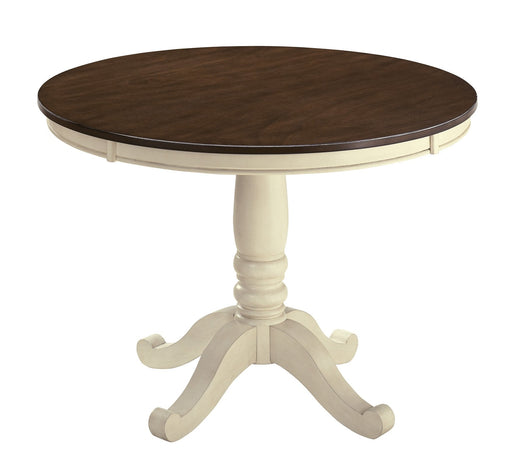 Whitesburg Brown/Cottage White Round Dining Table - Lara Furniture