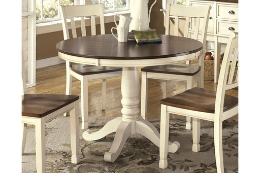 Whitesburg Cottage White Dining Table Base - Lara Furniture