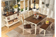 Whitesburg Brown/Cottage White Dining Bench - Lara Furniture