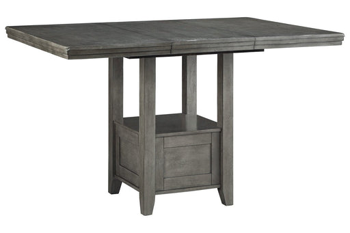 Hallanden Gray Counter Height Dining Extension Table - Lara Furniture