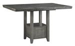 Hallanden Gray Counter Height Dining Extension Table - Lara Furniture