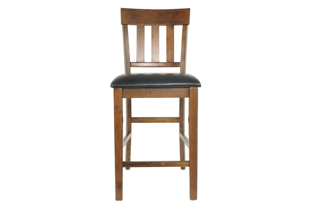 Ralene Medium Brown Counter Height Bar Stool (Set of 2) - Lara Furniture