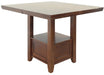 Ralene Medium Brown Counter Height Set - Lara Furniture