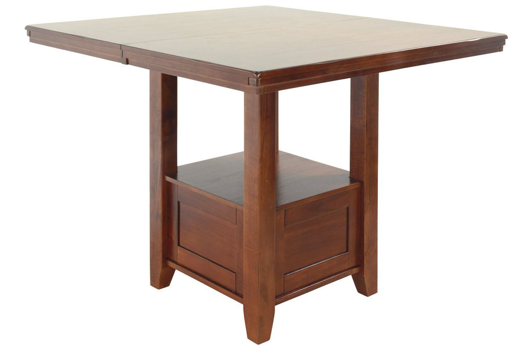 Ralene Medium Brown Counter Height Dining Extension Table - Lara Furniture