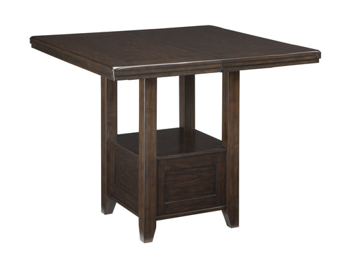 Haddigan Dark Brown Counter Height Set - Lara Furniture