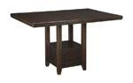 Haddigan Dark Brown Counter Height Dining Extension Table - Lara Furniture