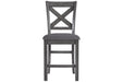 Myshanna Two-tone Gray Counter Height Bar Stool (Set of 2) - Lara Furniture