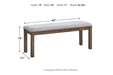 Moriville Beige Dining Bench - Lara Furniture