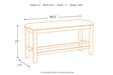 Moriville Beige Counter Height Dining Bench - Lara Furniture