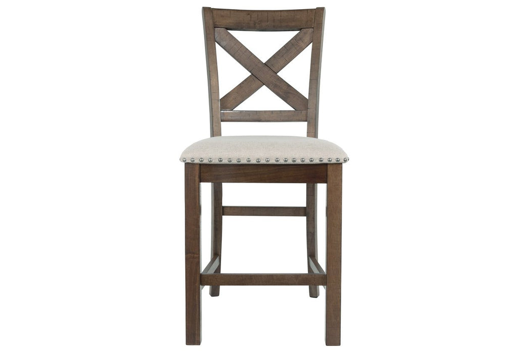 Moriville Beige Counter Height Bar Stool (Set of 2) - Lara Furniture