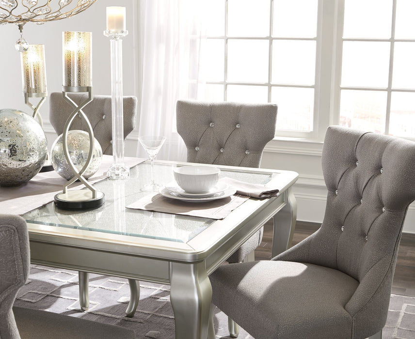 Coralayne Silver Rectangular Dining Room Set - Lara Furniture
