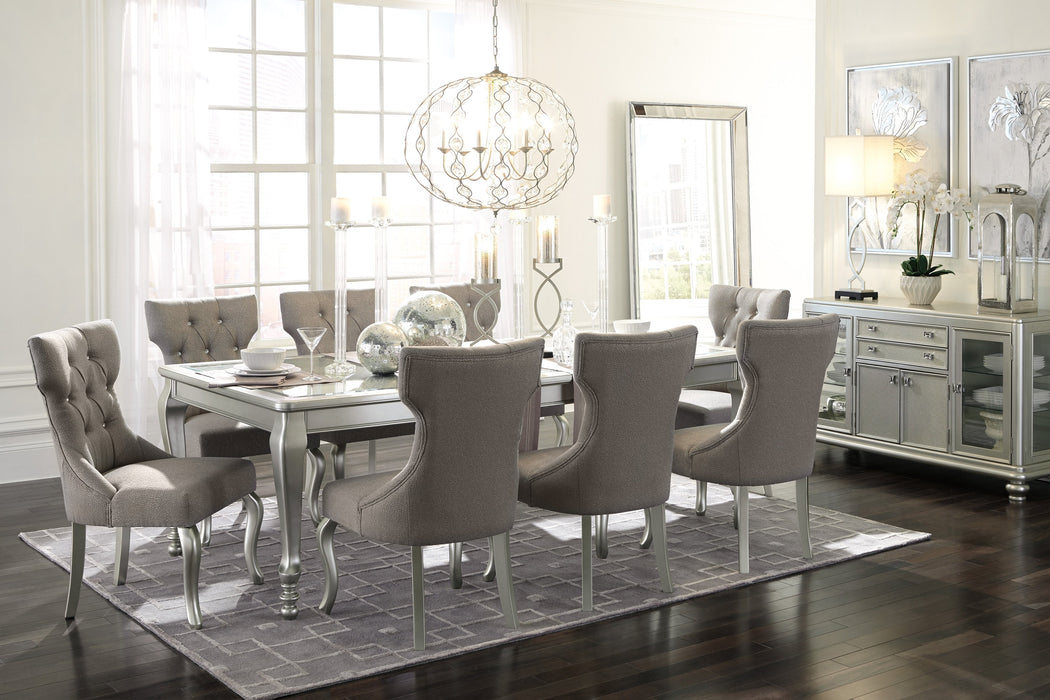 Coralayne Silver Rectangular Dining Room Set - Lara Furniture