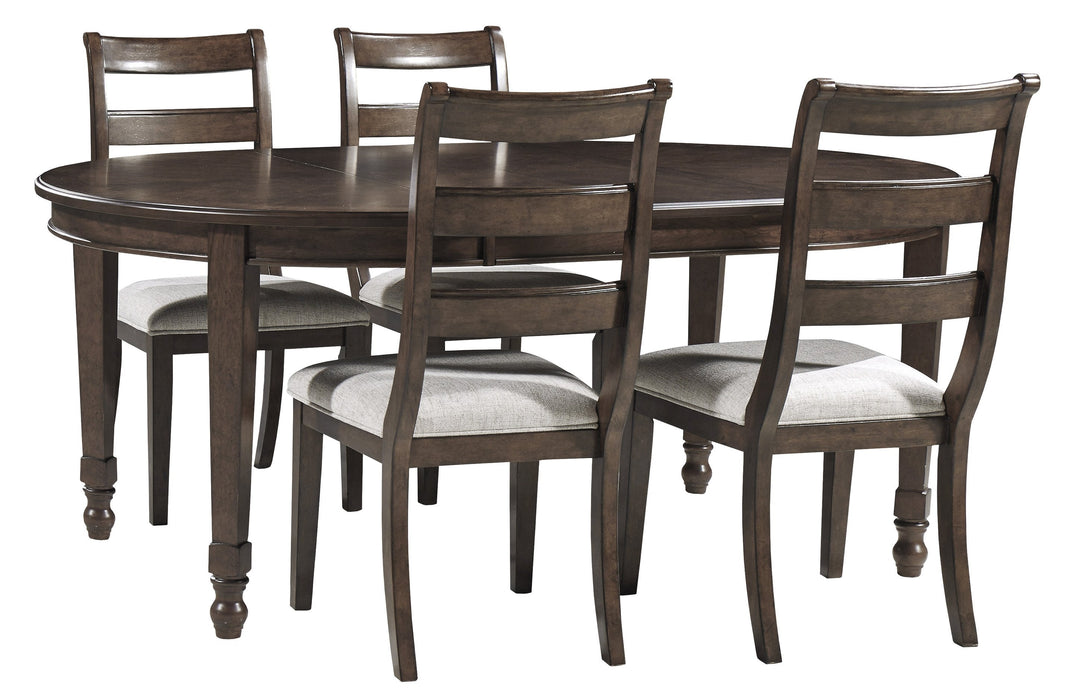 Adinton Reddish Brown Dining Room Set - Lara Furniture