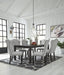 Jeanette Black-Linen Dining Room Set - Lara Furniture