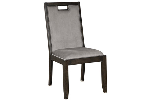 Hyndell Gray/Dark Brown Dining Chair (Set of 2) - Lara Furniture
