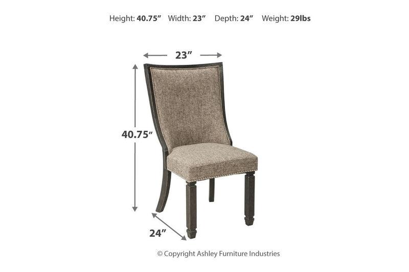 Tyler Creek Black/Grayish Brown Dining Chair (Set of 2) - Lara FurnitureDining Chair