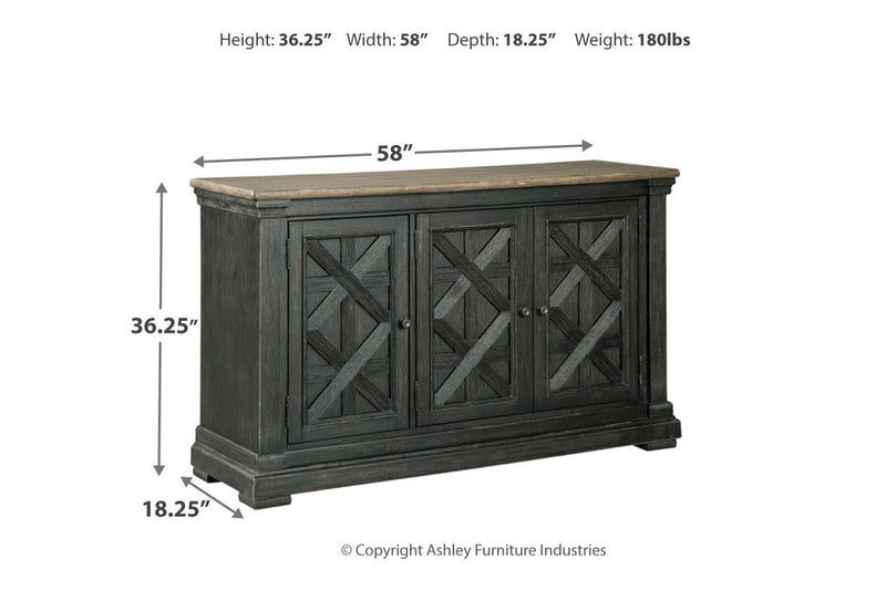 Tyler Creek Black/Gray Dining Server - Lara FurnitureCabinet
