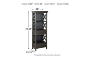 Tyler Creek Black/Gray Display Cabinet - Lara FurnitureCabinet
