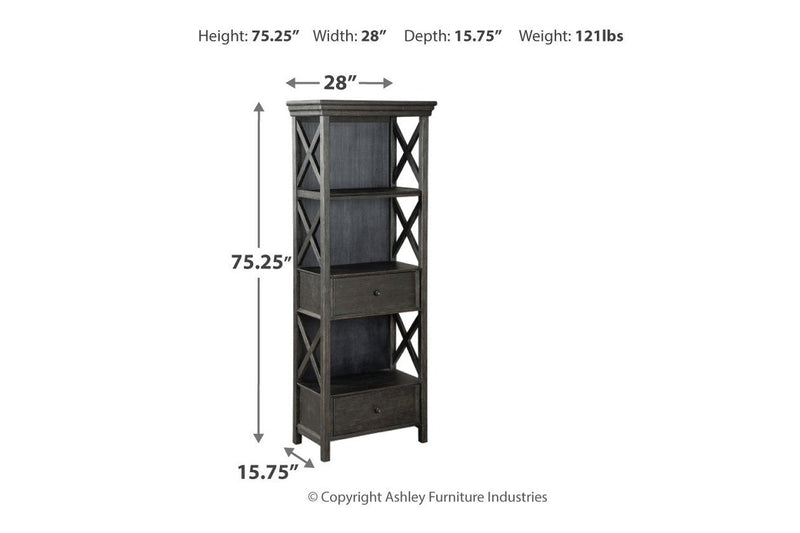 Tyler Creek Black/Gray Display Cabinet - Lara FurnitureCabinet