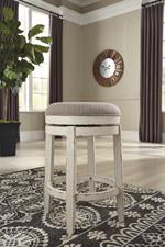 Realyn Chipped White Counter Height Bar Stool - Lara Furniture