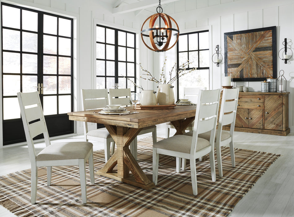 Grindleburg Light Brown Rectangular Dining Room Set - Lara Furniture
