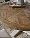 Grindleburg Light Brown-White Round Dining Room Set - Lara Furniture