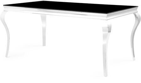 Ada Black Glass Dining Set | D858DT (5929535144100)