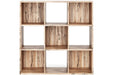 Piperton Natural Nine Cube Organizer - Lara Furniture