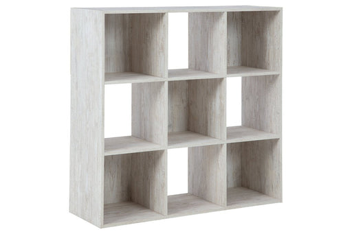 Paxberry Whitewash Nine Cube Organizer - Lara Furniture