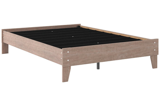 Flannia Gray Full Platform Bed - Lara Furniture