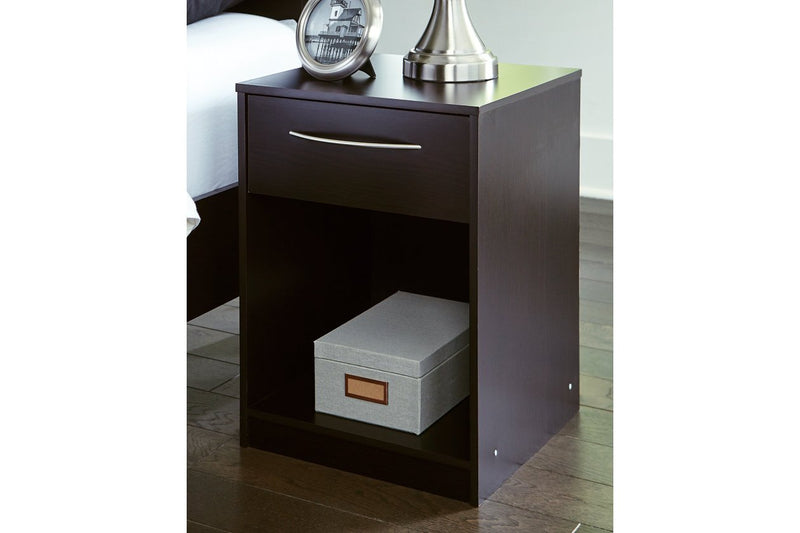 Flannia Black Nightstand - EB3392-191 - Lara Furniture
