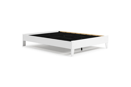 Finch White Queen Platform Bed - Lara Furniture