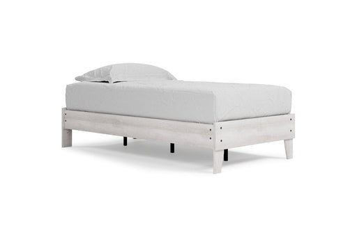 Shawburn Whitewash Twin Platform Bed - Lara Furniture