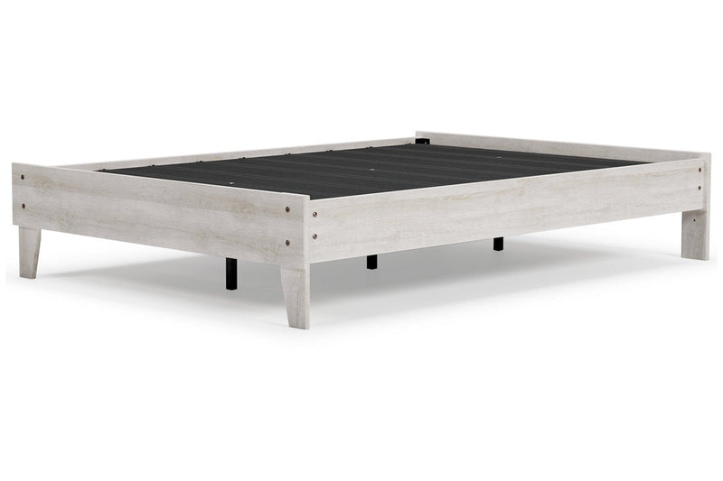 Shawburn Whitewash Full Platform Bed - Lara FurnitureFull Bed
