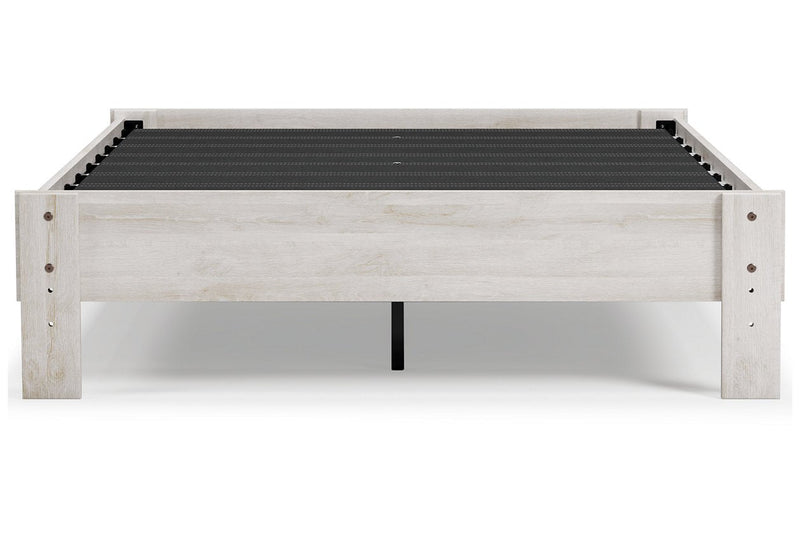Shawburn Whitewash Full Platform Bed - Lara FurnitureFull Bed