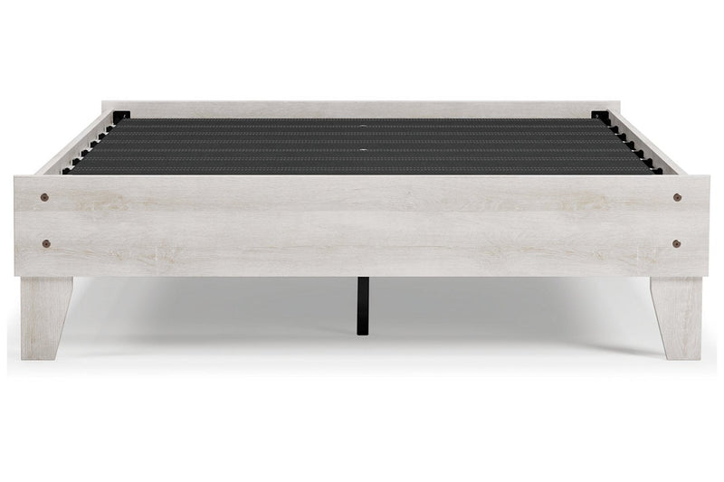 Shawburn Whitewash Full Platform Bed - Lara FurnitureFull Bed