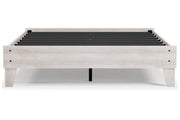 Shawburn Whitewash Queen Platform Bed - Lara FurnitureQueen Bed
