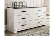 Shawburn Whitewash/Charcoal Gray Dresser - EB4121-131 - Lara Furniture