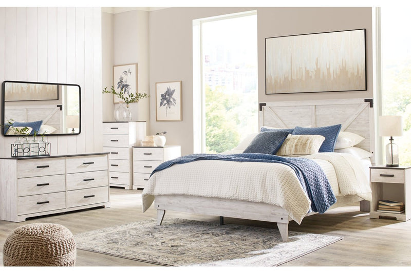 Shawburn Whitewash/Charcoal Gray Dresser - EB4121-131 - Lara Furniture