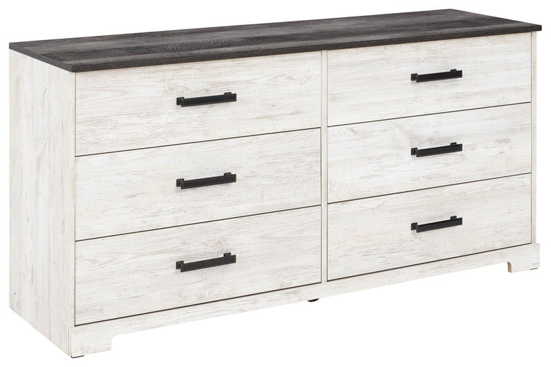 Shawburn Whitewash/Charcoal Gray Dresser - EB4121-131 - Lara Furniture