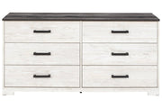 Shawburn Whitewash/Charcoal Gray Dresser - EB4121-131 - Lara Furniture