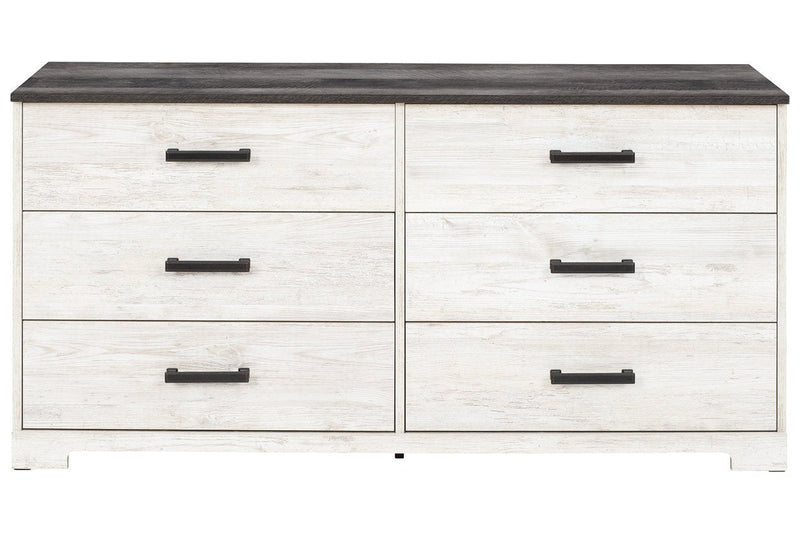 Shawburn Whitewash/Charcoal Gray Dresser - EB4121-131 - Lara Furniture