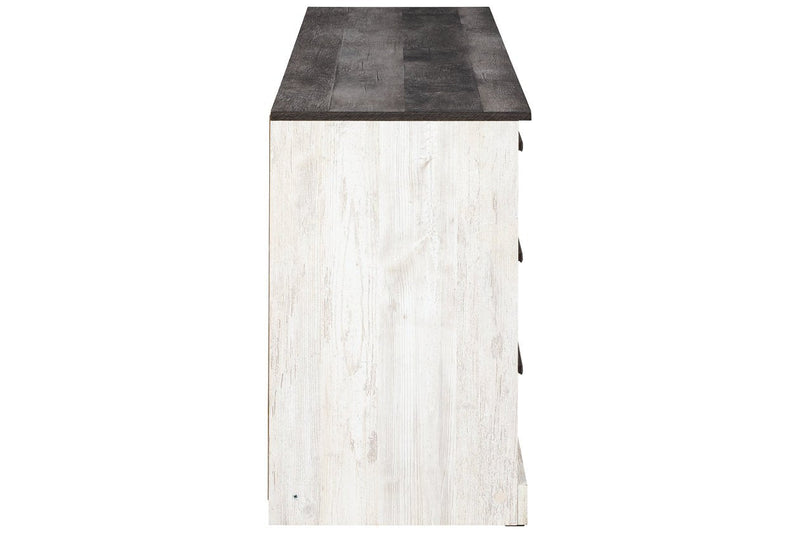 Shawburn Whitewash/Charcoal Gray Dresser - EB4121-131 - Lara Furniture