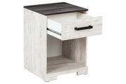 Shawburn Whitewash/Charcoal Gray Nightstand - EB4121-191 - Lara Furniture
