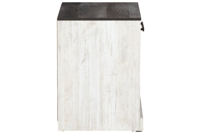 Shawburn Whitewash/Charcoal Gray Nightstand - EB4121-191 - Lara Furniture