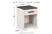 Shawburn Whitewash/Charcoal Gray Nightstand - EB4121-191 - Lara Furniture
